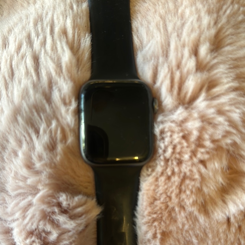 Black Smartwatch with Silicone Band